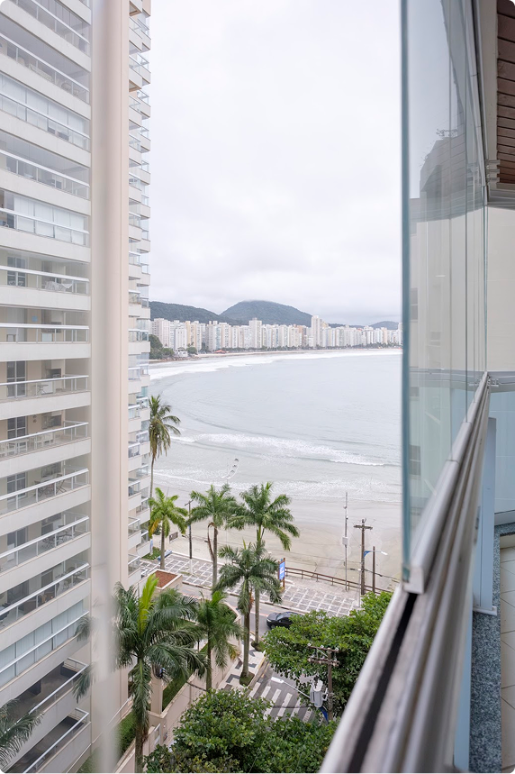Vista da praia a partir da varanda